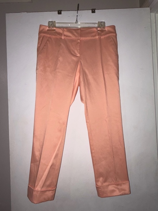 New York & Company Pants - New York & Company Peach-Coral Tailored Crop Trousers